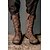 baratos Calçado-Medieval Renascentista Sapatos Botas Longas Botas sem salto Homens Celta Pirata Dia Das Bruxas Baile de Máscaras Espetáculo LARP Ren Faire Adulto Sapatos