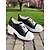economico Sneakers da donna-Sneakers da donna in tela con plateau e tacco grosso nere – scarpe da strada retrò con lacci per adolescenti e giovani adulti per passeggiate quotidiane, vita universitaria e uscite informali