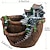 cheap Vases &amp; Basket-1pc Magic Garden Planting Pot - Fantasy Fairy House Design with stone walls ladders colorful flowers resin succulents and flower pots mini landscape containers for indoor and outdoor decoration