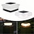economico Applique per esterni-Luci solari da cancello a 30 LED, paralume trasparente impermeabile, luce calda, quadrate per esterni, adatte per recinzioni da giardino, patio, scale, 1 pezzo
