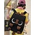 abordables Sacs à dos pour Enfants et Adolescents-Sac à dos imperméable avec oreilles de chat pour filles – cartable kawaii avec porte-clés en peluche pour adolescentes, étudiantes et usage quotidien