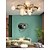 abordables Luces de techo-Lámparas de techo con formas geométricas, diseño en racimo de 50 cm, vidrio, cobre, latón industrial, estilo nórdico moderno, 110-120 V, 220-240 V