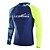 halpa Ihottumavartiot-SBART Miesten Ihottumissuoja Vedenkestävä UV-aurinkosuojaus UPF50+ Pitkähihainen Spandex Rash guard -suojapaita Uimapaita Uinti Lainelautailu Hiekkaranta Vesiurheilu Tilkkutäkki Kesä Kevät Syksy