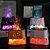 abordables 123496-1 pièce d'humidificateur d'aromathérapie en pierre naturelle, flamme colorée, lumière d'ambiance avec ajout d'huile essentielle, étoile creuse, pierre de sel de lune, lumière décorative, télécommande,