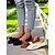 abordables Sandalias planas de mujer-Zapatos planos marrones de punto con detalle de lazo para mujer: suaves y sin cordones, ideales para looks casuales y semiformales.