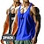 baratos Tops de ginásio-Homens Malha Íntima Colete camisa sem manga Camiseta muscular de ginástica Sem Manga Decote U Decote em U Verão Tecido Moda Esportivo Clássico 2 Peças Multi-pack Casual Ginásio Esportes