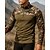 economico Cime-Per uomo Felpa Polo cima dell&#039;escursionismo Manica Lunga Collo alla coreana Top Esterno Traspirante Asciugatura Rapida Leggero Elastico Zip a un quarto Pullover Poliestere Mimetico Nero Verde