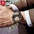billige Kvartsure-OLEVS 3645 Herre Ur Top Mærke Business Original Kvarts Ur Solid Træ Multifunktionel Chronograph Månefase Ur