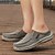 cheap Men&#039;s Clogs &amp; Mules-Men&#039;s Khaki Slip-On Canvas Loafers with Elastic Gore Lightweight Flexible Sole Comfortable for Driving Casual Office and Everyday Wear