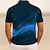 billige Geometrisk polo for menn-Herre Abstrakt Geometrisk Polo Kortermet Aftæpning Fritid hverdag Sport &amp; Utendørs treningsklær Knapper Sommer Rødstrupe-egg Blå Brun