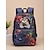preiswerte Kinder- und Teenager-Rucksäcke-Herren Damen Kinder Rucksack Schulranzen 3D-Druck Funktionaler Rucksack Täglich Galaxie 3D-Druck Segeltuch Großes Fassungsvermögen Wasserdicht Reißverschluss Rote Blau Violett