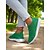 billige Sneakers til kvinner-Røde flyknit slip-on tursko for kvinner – lette, pustende joggesko for turer utendørs, reiser og hagearbeid