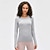 economico Top Yoga-Per donna Magliette sportive parte superiore del pilates Sport in alto Scollo a giro Elastico Traspirante Vestibilità aderente Manica Lunga Gli sport Tinta unica Top Per Pilates Yoga Abbigliamento