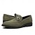 billiga Slip-ons och loafers till herrar-olivgröna herrloafers – snygga slip-on-skor i konstmocka med metallspänne för affärsmässiga och avslappnade looks, både middagsdejter och kontorskläder
