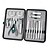 economico BAGNO E CURA PERSONALE-Set di forbici per unghie Rimei, 15 pezzi, kit tagliaunghie professionale, set per manicure con custodia portatile in pelle, kit per manicure e pedicure in acciaio inossidabile, set tagliaunghie