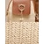 billige Håndtasker og net-Dame strå-crossbody-telefontaske med katteører-vedhæng – sød vævet mini-pung, afslappet sommerstil, lille skuldertaske til teenagepiger og kvinder, ideel til strand, ferie og daglige udflugter
