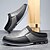 billiga Slip-ons och loafers till herrar-herrskor i blått och svart – slip-on med krokodilmönster och kontrasterande sula, moderna lättviktsskor för resor, business casual och vardagsbruk