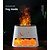 abordables 123496-1 pièce d'humidificateur d'aromathérapie en pierre naturelle, flamme colorée, lumière d'ambiance avec ajout d'huile essentielle, étoile creuse, pierre de sel de lune, lumière décorative, télécommande,