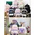 abordables Sacs à dos de Collège-Ensemble de sac à dos d&#039;école 5 en 1 avec breloques en peluche, nylon léger, style kawaii, pour filles et adolescentes, idéal pour l&#039;école et l&#039;usage quotidien