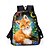 abordables Mochilas para Niños y Adolescentes-Conjunto de mochila de zorro de 3 piezas para niñas con bolsa de almuerzo y estuche para lápices: lindo estampado de animales del bosque para la escuela primaria y el uso diario de Kayomi Harai