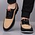 billige Semi-formel-Beige og sorte herresneakers med elastisk snørebånd og polstret sål – behageligt og stilfuldt sportsfodtøj til fritidsbrug, løb og udendørsaktiviteter