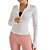 preiswerte Yoga-Jacken-Damen Sportjacke Stehkragen Sonnenschutz Elastisch Atmungsaktiv Fingermäntel Langarm Sport Einfarbig Jacke Für Pilates Laufen Fitness Sportkleidung