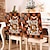 baratos Halloween Cozinha-Capas para cadeiras de jantar com estampa de Halloween - design festivo e assustador, elásticas e duráveis, perfeitas para decoração de festas em salas de jantar