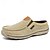 cheap Men&#039;s Clogs &amp; Mules-Men&#039;s Khaki Slip-On Canvas Loafers with Elastic Gore Lightweight Flexible Sole Comfortable for Driving Casual Office and Everyday Wear