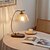 abordables lámpara de noche-Lámpara de mesa LED moderna, lámpara de mesita de noche blanca cálida, adecuada para sala de estar, dormitorio, oficina, mesita de noche y estantería.