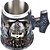 cheap Mugs &amp; Cups-Viking Skull Beer Mug,Oktoberfest Gift Mug Medieval Norse Pirate Coffee Cup with 3D Viking Warrior Statue, Gothic Skeleton Tankard for Bar or Gift