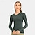 economico Top Yoga-Per donna Magliette sportive parte superiore del pilates Sport in alto Scollo a giro Elastico Traspirante Vestibilità aderente Manica Lunga Gli sport Tinta unica Top Per Pilates Yoga Abbigliamento
