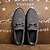billiga Slip-ons och loafers till herrar-olivgröna herrloafers – snygga slip-on-skor i konstmocka med metallspänne för affärsmässiga och avslappnade looks, både middagsdejter och kontorskläder