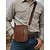 economico Borselli da uomo-Borsa a tracolla da uomo in vera pelle con tasca con cerniera, stile retrò, può essere inserita nella cintura per essere utilizzata come marsupio, adatta per viaggi all&#039;aperto, escursionismo, campeggio o abbigliamento da cowboy western