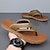 billiga Semester Sandaler-Herrflip-flops i armégröna med färgblocksrem i lätt slip-on-design för stranden, poolen och daglig användning på sommaren.