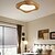 abordables Luces de techo regulables-Lámpara de techo moderna de mediados de siglo para dormitorio principal, con veta de madera retro japonesa-americana
