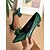 abordables Escarpins femme-Escarpins à bout pointu et nœud vert foncé pour femme – talons mi-hauts en cuir verni, style vintage pour le travail, les fêtes et les occasions habillées