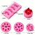 abordables Moisissure-Moules à fruits en silicone rose 5 pièces ensemble de moules à fruits en silicone rose - pour la décoration de bougies projets de bricolage décoration - formes orange fraise myrtille framboise ananas