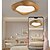 abordables Luces de techo regulables-Lámpara de techo moderna de mediados de siglo para dormitorio principal, con veta de madera retro japonesa-americana