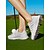 billige Kvinnegolf sko-Dame Treningssko utendørs Daglig Reise Kontrastfarge Flat hæl Rund Tå Sportslig Fritid Komfort Løp Gange Mikrobielt skinn Mikrofiber Snøring Hvit Rosa Grå