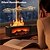 abordables 123496-1 cheminée à simulation de flamme rétro, humidificateur silencieux, machine d&#039;aromathérapie, lumière d&#039;ambiance colorée, interrupteur de synchronisation à trois niveaux, télécommande de type C, prise