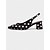abordables Années 1950-Escarpins à talons compensés et bride arrière à pois pour femmes – chaussures habillées style années 1950 pour les fêtes, le bureau et les événements rétro