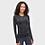 economico Top Yoga-Per donna Magliette sportive parte superiore del pilates Sport in alto Scollo a giro Elastico Traspirante Vestibilità aderente Manica Lunga Gli sport Tinta unica Top Per Pilates Yoga Abbigliamento