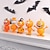 baratos Decorações de Halloween Penduradas e de Mesa-Decoração de estatueta de abóbora de Halloween, boneca de cabeça de abóbora de resina, decoração de festa de quintal assustadora