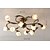 abordables Luces de techo-Lámparas de techo con formas geométricas, diseño en racimo de 50 cm, vidrio, cobre, latón industrial, estilo nórdico moderno, 110-120 V, 220-240 V