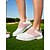 levne Dámské golfové boty-Dámské růžové golfové boty – klasické tenisky na šněrování pro outdoorové sporty, golfové turnaje a ležérní country club styl