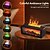 abordables 123496-1 cheminée à simulation de flamme rétro, humidificateur silencieux, machine d&#039;aromathérapie, lumière d&#039;ambiance colorée, interrupteur de synchronisation à trois niveaux, télécommande de type C, prise