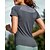 preiswerte Oberteile-Damen Wanderhemd Wanderspitze Kurzarm Rundhalsausschnitt Oberteil Außen Atmungsaktiv Schnelltrocknend Feuchtigkeitsableitend Leicht Polyester Patchwork Schwarz Marinenblau Grau Tennis Golfspiel Laufen