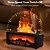 abordables 123496-1 cheminée à simulation de flamme rétro, humidificateur silencieux, machine d&#039;aromathérapie, lumière d&#039;ambiance colorée, interrupteur de synchronisation à trois niveaux, télécommande de type C, prise
