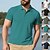 abordables Polo classique pour homme-Homme Couleur Unie Polo Chemise de golf Manche Courte Col Polo Classique Affaires Décontracté Été Printemps Vert foncé Bleu Clair Blanche