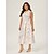 abordables robe décontractée imprimée-Femme Robe chemise Robe Maxi Bleu Vert Beige Sans Manches Courbe Poche Imprimé Avec ceinture Eté Col de Chemise Trapèze XS S M